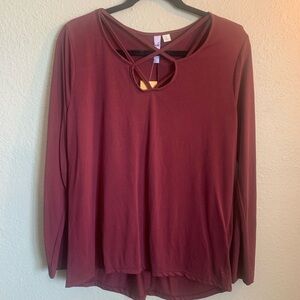 Francesca’s Burgundy Long Sleeve Top